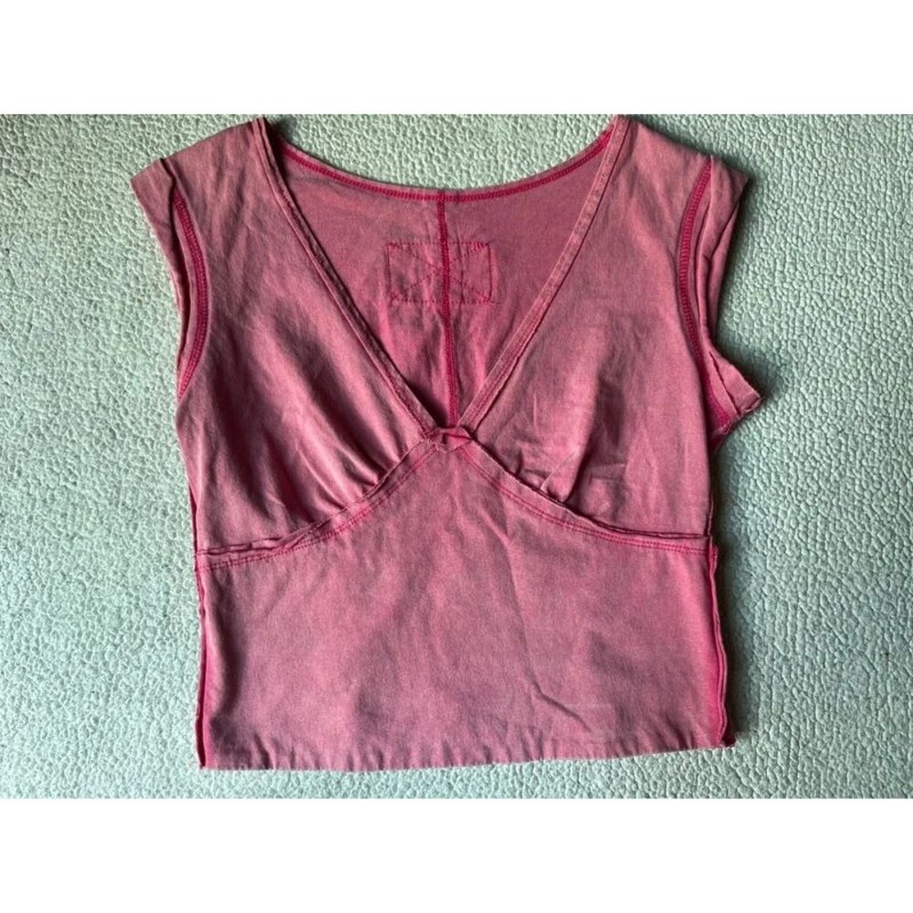 We the Free Free People Ivy Tee Washed Pink Womens Medium
